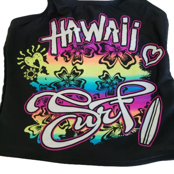 2 FOR $5 SALE Girl's Ocean Pacific Pink And Black Tankini Set Size XS - Picture 4 of 10